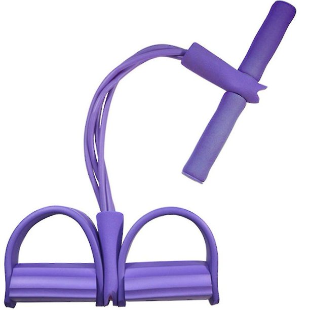 white Entrenador de abdominales con tirador de pedal de rally de fitness abdominal, equipo de fitness con cuerda de tracción de látex