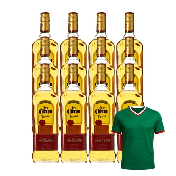 12 Tequila Jose Cuervo Especial Reposado 990 ml + Jersey Verde