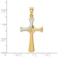 thumbnail image 3 of FB Jewels 14K Two Tone Gold With Rhodium Fancy Cross Pendant, 3 of 4