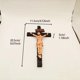 thumbnail image 3 of Fiudx Crucifijo Católico Realista de Pared, Estatua de Cristo Hecha a Mano, Regalo Religioso para Ocasiones Especiales, Decoración Esencial para El Hogar, Bautismo, Primera Comunión, Confirmación, Re, 3 of 6