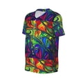 thumbnail image 6 of Fotbe Pride Rainbow Baseball Jersey Shirt for Men and Women, Casual Short Sleeves Button Down T-Shirt-X-Large, 6 of 9