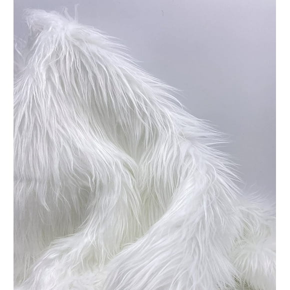 White Faux Fur Fabric By The Yard