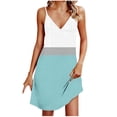thumbnail image 3 of Bovxnpu Summer Dresses for Women, Sleeveless Mini Dress Sundresses Tank Dresses, Women Summer Casual Slim Suspender With Adjustable Buckle V-neck Jumpsuit Long Skirt, 3 of 7