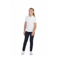 thumbnail image 4 of French Toast Girls School Uniform Short Sleeve Picot Collar Interlock Polo Shirt, 4 of 5