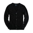 thumbnail image 3 of Matchstick Men's Basic Long Sleeve V Neck Cardigan Cotton Knitted Sweater with Ribbing Edge (M-4XL), 3 of 5