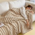 thumbnail image 1 of Thickened Plush Nap Blanket, Rabbit Plush Milk Velvet Cover Blankets, Fall Winter Weighted Fluffy Bed Throw Room Decor, Oversized Fuzzy Warm Couch Throws Gifts, 1 of 8