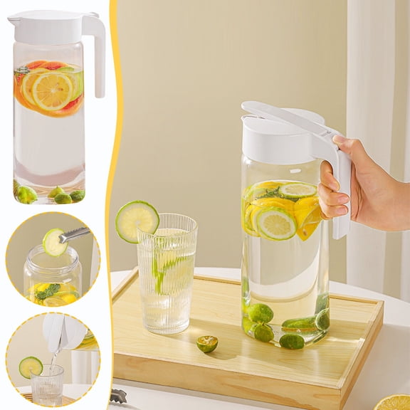 JVBTVB Press Type Water Dispenser with Spigot, Large Capacity 1.7 L BPA-Free Plastic Water Jug, Leak Proof Portable Beverage Cooler for Kitchen, Party, Outdoor