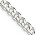 thumbnail image 1 of 925 Sterling Silver 7mm Curb Chain Necklace Pendant Charm Beveled, 1 of 9