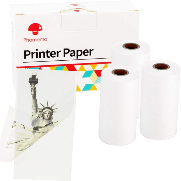 Papier autocollant Phomemo® pour imprimante photo/mini Printer de poche - 3  rouleaux