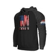 thumbnail image 2 of Men's Casual Flag Print Hooded Sweatshirt, Drawstring Pullover with Long Sleeves and Front Pockets, Fall Spring Street Style Daily Wear,Gray,5XL, 2 of 6