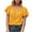 Yellow, variant on Lindreshi Short Sleeve Shirts for Women Women Summer Fashion Casual T-Shirt V-Neck Short Sleeve Tops Blouse