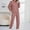 Pink, variant on Itsame Pajamas 2pcs Sets for Womens Long Sleeved Sleepwearshirt and Pants Sleepwear Set Solid Color Women Casual Home set Pink Size S