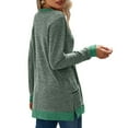 thumbnail image 6 of Tunic Tops to Wear with Leggings Long Sleeve Crew Neck T Shirts Casual Loose Fit Army Green XXL, 6 of 6