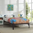thumbnail image 5 of Platform Bed Frame, Twin Size, Brown, Metal, Bedroom, Modern Contemporary HB35080, 5 of 5