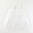 thumbnail image 4 of Toddler Baby Girls Casual Cami Dress Sleeveless Backless Butterfly Petals Print Tulle Tutu Dress Infant Sweet A-line Dress Kids Tutu Dance, 4 of 4