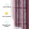 thumbnail image 2 of THD Serena Faux Linen Textured Semi Sheer Privacy Light Filtering Transparent Window Grommet Thick Curtains Drapery Panels for Bedroom & Living Room, 2 Panels, 2 of 3