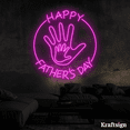 thumbnail image 4 of Craftnamesign Happy Father Day Neon Sign, Hand Dad Son LED Sign, Dad Gifts, 4 of 4