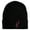 Burgundy, variant on Cancer Color Ribbon Embroidered Long Beanie - Gold OSFM