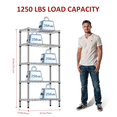 thumbnail image 3 of IZEUK 5-Tier Metal Storage Shelves for Kitchen Garage Office, 29.5" W x 13.8" D x 59.5" H, 1250 lbs Capacity, Chrome, 3 of 8