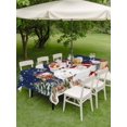 thumbnail image 3 of Outdoor Tablecloth with Umbrella Hole and Zipper, Navy Blue Christmas Rectangle Table Cloth 60x102 Inch Waterproof Tablecloth, Snowman Gifts Xmas Tree Snowflake Winter Picnic Table Cover for Patio, 3 of 7