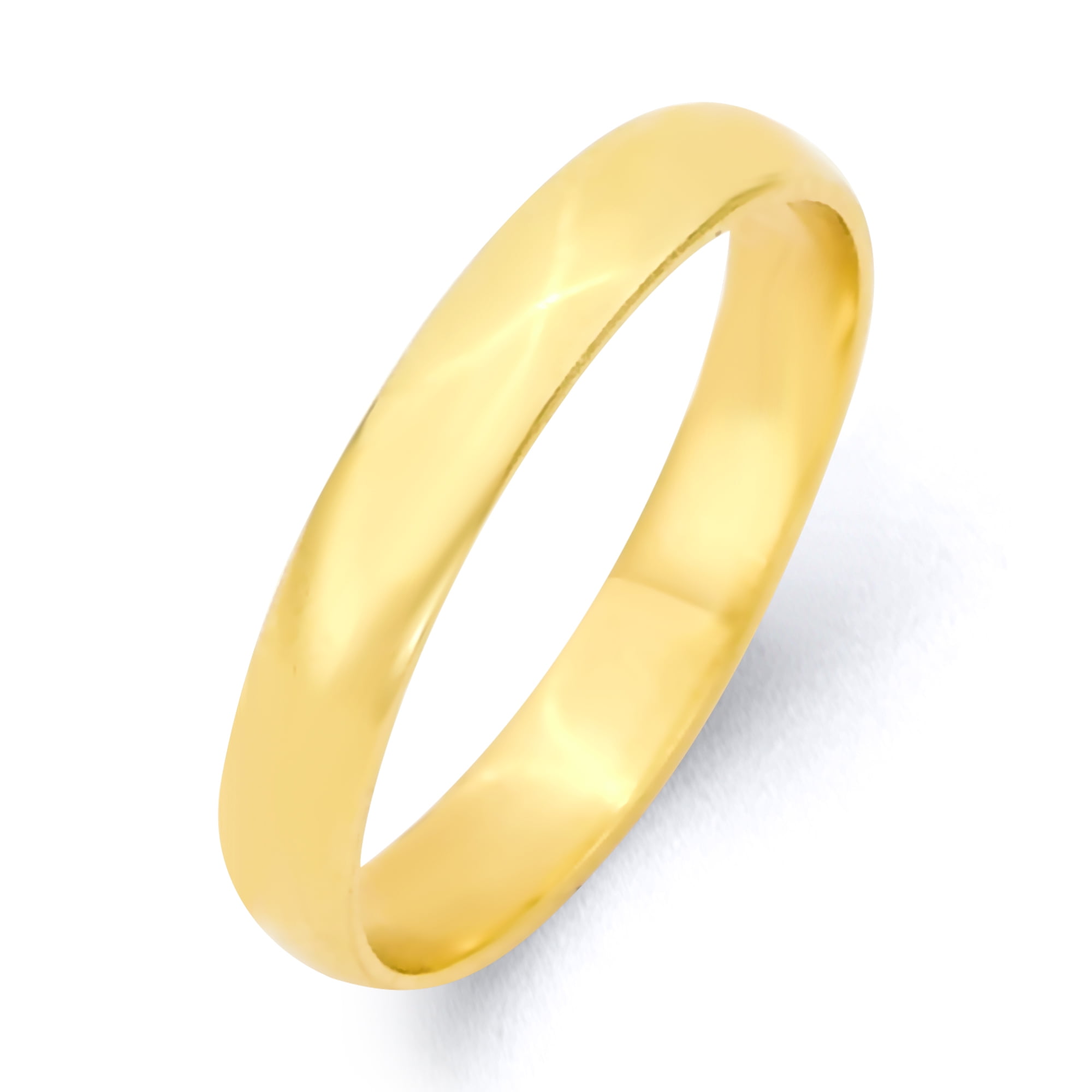 Clearance 10kt Solid Yellow Gold 4mm Size 7 Plain Mens Women Wedding Band Ring