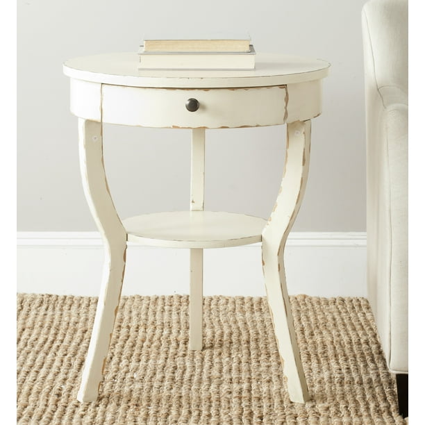 Safavieh Kendra Contemporary Round, Round Pedestal Side Table With Drawer
