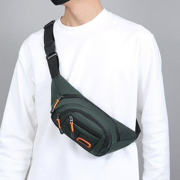 COM1950s Sports Adjustable Waist Bag Lightweight Convertible Chest Pack,Multi-Pocket Running Fanny Pack with Large Capacity - Hands-Free Hiking Travel Gym Essentials Carrier