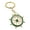 Gold-color-Green, variant on Long Lasting Shines Marine Keychain Featuring Anchors Detail Crafted From Kiriste In Marine Blue White Hues
