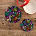 thumbnail image 3 of SKYSONIC Geometry Colorful Pot Holders Trivets, 2 Pcs Heat Resistant Trivets,Summer Color Cotton Thread Weave Mats for Hot Pads Pans Pot Bowl Teapot for Kitchen Decor, 3 of 7
