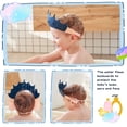 thumbnail image 3 of Adjustable Silicone Shower Cap for Kids, 0-9 Years Eye & Ear Protection Visor Hat, Adorable Crown Design for Fun Bath Time, blue, 3 of 6