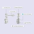 thumbnail image 2 of Diamond Dangle Earring | 4 Carat IGI Certified Oval Shape Lab Grown Diamond Dangle | 14K in White Gold | Sabela Dangling Lab Diamond Earrings | FG-VS1-VS2 Quality | Friendly Diamonds, 2 of 5