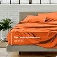 thumbnail image 3 of Bare Home Premium 1800 Collection 3-Piece Bed Sheet Set, Twin-XL, Orange, 3 of 10