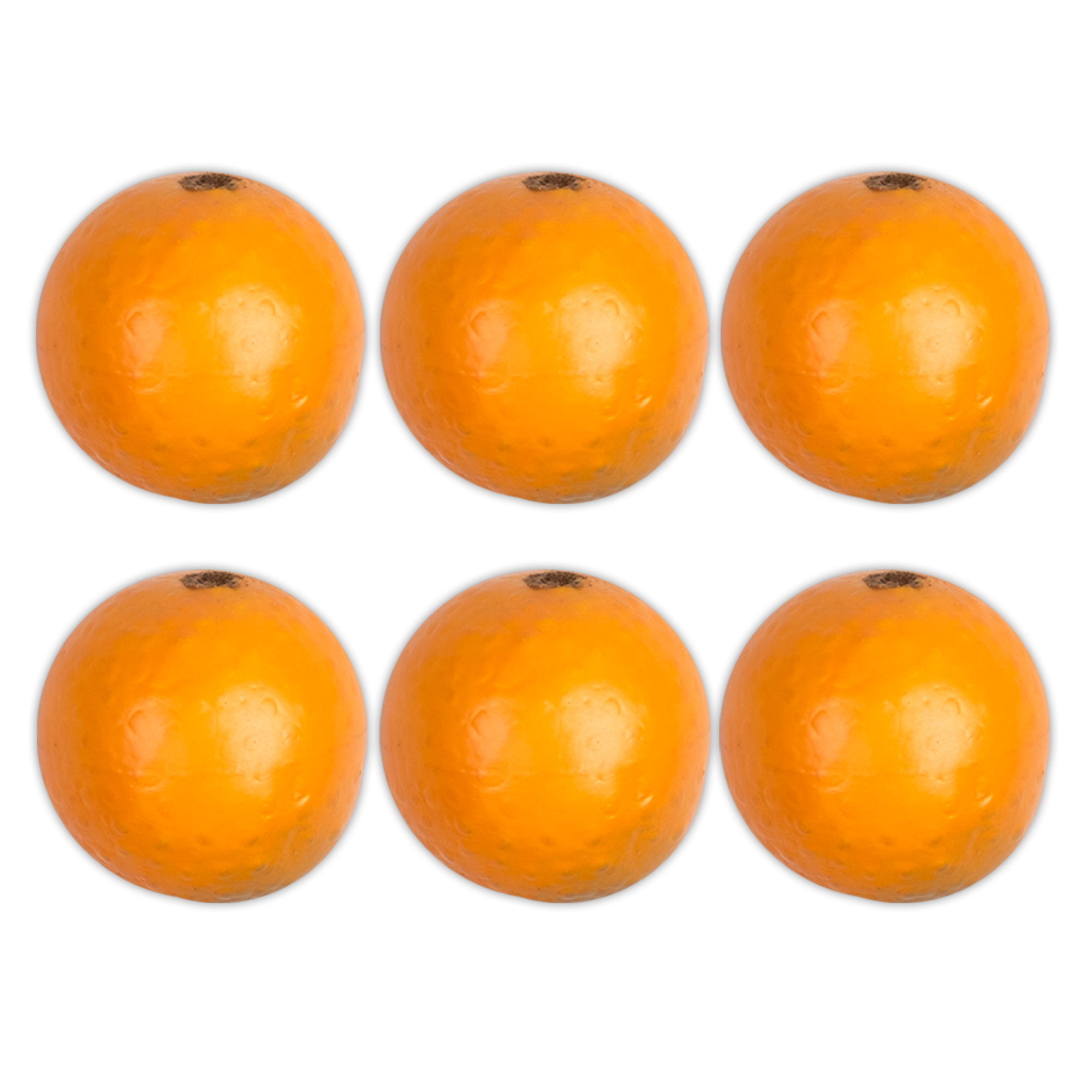 Decorative Small 1.5" Polystyrene Foam Artificial Oranges Pack of 6