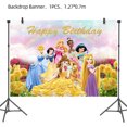 thumbnail image 5 of Disney Pink Princess Theme Birthday Party Balloon Table Cloth Cake Decoration Tableware Decoration, 5 of 5