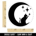thumbnail image 2 of Cat in Moon Playing with Stars Rubber Stamp for Scrapbooking Crafting Stamping - Small 3/4 Inch, 2 of 7