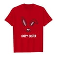 thumbnail image 3 of Byoo Easter Bunny Printed T-Shirt for Toddler Girl Casual Short-Sleeve Pullover Tee Soft Comfy T Shirt,Red, 3 of 4