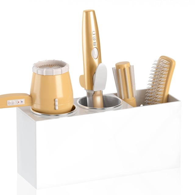Organizador de herramientas para peinar el cabello para montaje en pared NIUBEE, acrílico blanco