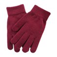 thumbnail image 3 of dianhelloya Winter Gloves Knitting Thicken Solid Color Full Fingers Elastic Keep Warm Anti-slip Breathable Women Winter Gloves for Outdoor 1 Pair Wine Red, 3 of 8