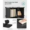 thumbnail image 6 of DIY 6 Cube Storage Organizer Cubbie Storage Modular Bookshelf for Living Room Black, 6 of 8