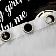 thumbnail image 3 of Manfei Chic Billiards Blackout Curtains Set of 2 (38x54 Each), Lucky Girl Lucky Me Print Living Room Curtains, Black Gold White, 3 of 5