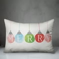 thumbnail image 3 of Creative Products Merry Colorful Ornaments 14x20 Spun Poly Pillow, 3 of 3