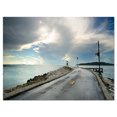 thumbnail image 2 of Vintage Pathway into the Ocean - Sea Bridge Canvas Art Print, 2 of 3