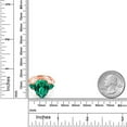 thumbnail image 3 of Gem Stone King 9.19 Ct Pear Shape Green Nano Emerald 18K Rose Gold Plated Silver Ring (Size 6), 3 of 5