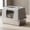 Gray, variant on Fully Enclosed Stainless Steel Large Cat Litter Box with Lid, Non-Stick Odor Control Kitty Litter Box for Indoor Cats