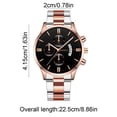 thumbnail image 3 of Men’s Openwork Quartz Watch with Stainless Steel Strap – Alloy Case Business Casual Wristwatch, Skeleton Dial Analog Timepiece Father’s Day Gift for Him, 3 of 6