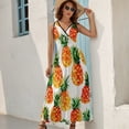thumbnail image 2 of Lunarable Pineapple Sleeveless Dress Woman Fashion Long Dresses Women's Summer Suit Dress 2025, 2 of 7