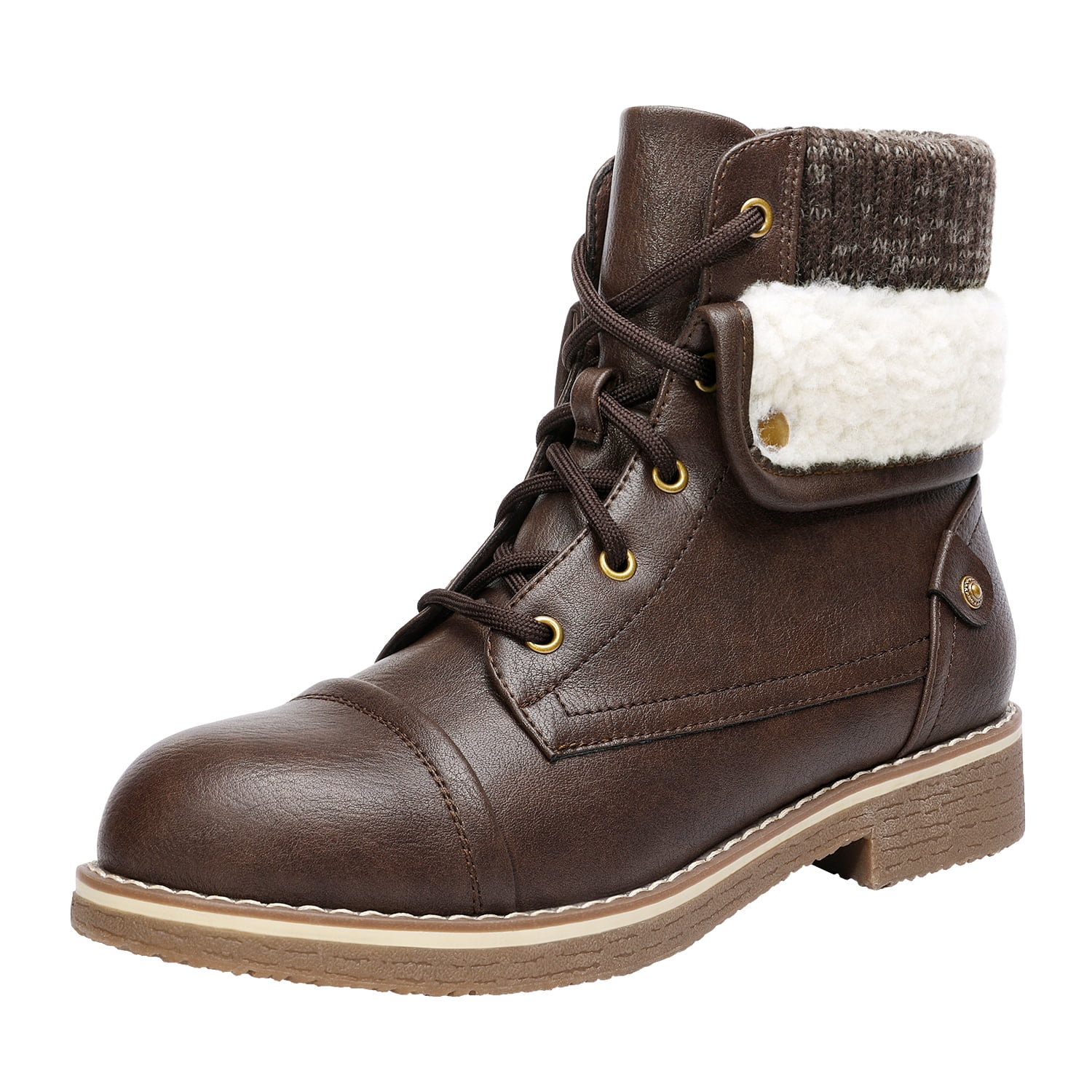 womens brown lace up ankle boots
