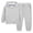 Gray, variant on Afuyipoi Boys and Girls Plain Pullover Hoodie and Cuffed Track Pants Outfit 100% Cotton 2-12Y Blue Size 11