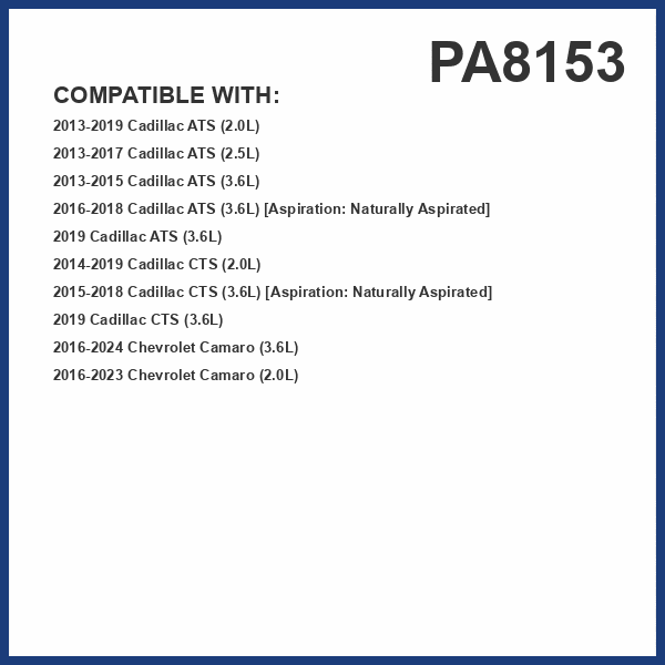 PG Engine Air Filter PA8153 | Fits 2016-2024 Chevrolet Camaro, 2013-2019 Cadillac ATS, 2014-2019 CTS