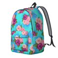 thumbnail image 2 of Pioneer Flower Floral Print Pattern Backpack for School, Cute School Bag with Adjustable Shoulder Straps and Padded Back, 15.7"x11.8"x5.5", 2 of 5